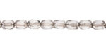 Czech Glass Crystal w/ Antique Silver Cruller Barrel 6x4mm