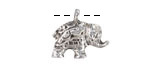 Mykonos Antique Silver (plated) Decorative Elephant Focal 19x17mm