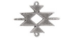 Mykonos Antique Silver (plated) Aztec Pattern Focal Link 25x30mm