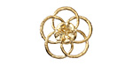 Zola Elements Satin Gold (plated) Open Hibiscus 20mm