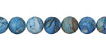 Larimar Blue Crazy Lace Agate (matte) Round 8mm