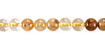 Gold Red Rutilated Quartz (A) Round 6mm