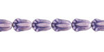 Czech Glass Lavender w/ Purple Wash Tulip 12x8mm