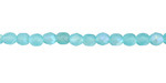 Czech Glass Matte Aquamarine AB Fire Polished Round 4mm