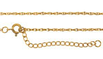 Waterproof 18K Gold PVD Plated Stainless Steel Figaro Chain, 18" Finished w/ 2" extender, 1.25x1.64mm links