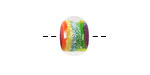 Grace Lampwork Rainbow Balloons II Rondelle 9x13mm