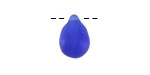 Royal Blue Beach-Style Glass Teardrop Focal 14x10mm