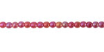 Czech Glass Textured Ruby Red AB Round Druk 3mm