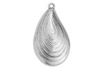 Antique Silver (plated) Oyster Focal 18x32mm