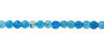 Sky Blue Line Agate Faceted Round 4mm