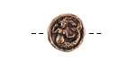 Green Girl Bronze Small Mermaid Button 15mm