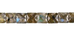 Labradorite (A) Microfaceted Square 8mm