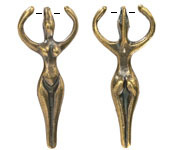 Mykonos Antique Brass (plated) Goddess Focal 22x51mm