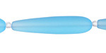 Turquoise Bay Beach-Style Glass Teardrop 37x8mm