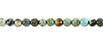 Green Blue Hubei Turquoise (w/ Matrix) Round 3.5-4mm
