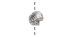 Mykonos Antique Silver (plated) Patterned Turbo Shell 10mm
