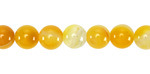Yellow Line Agate Round 8mm