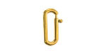 Waterproof 18K Gold PVD Plated Stainless Steel Large Oval Spring Ring Clasp 8x18mm