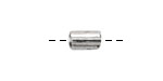 Mykonos Metalized Ceramic Antique Silver Tube 10x6mm