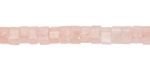 Rose Quartz Microfaceted Heishi 3x6mm