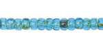 Czech Glass Matubo Matte Aquamarine w/ Rembrandt Tri-cut 2/0 Seed Bead