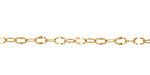 Hamilton Gold (plated) Half Flat Delicate Cable Chain, 5' Package
