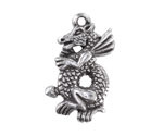 Mykonos Antique Silver (plated) Scaled Dragon Focal 19x33mm