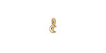 24K Gold (plated) Tiny Crescent Moon Focal 3x7mm