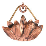 Patricia Healey Antiqued Copper & Brass Lotus Pendant 46.5x44mm