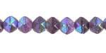 Czech Glass Thistle AB English Cut Bead 7x8mm