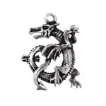 Mykonos Antique Silver (plated) Dragon Focal 24x37mm