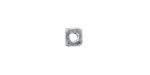 Mykonos Metalized Ceramic Antique Silver Square Washer 2x6mm