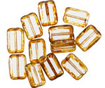Czech Glass Crystal Picasso Rectangle 12x8mm