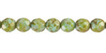 Czech Glass Turquoise Picasso Fire Polished Round 8mm