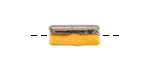 Mykonos Ceramic Raku Metallic Harvest Long Square Tube 17x6mm
