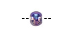 Mykonos Ceramic Iridescent Cobalt Rondelle 8.5x10mm