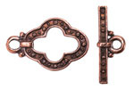 Mykonos Antique Copper (plated) Guinevere Toggle Clasp 21x31, Bar 29mm