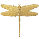 Vintaj Solid Brass Enchanted Dragonfly Focal 49x43mm