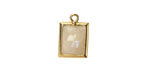 Sunset Blue Moonstone w/ Gold Finish Faceted Rectangle Focal 10x15mm