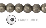 Golden Pyrite Round (Large Hole) 10mm
