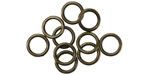 Antique Brass Soldered Jump Ring 8mm, 18 gauge