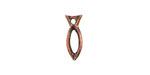 Mykonos Antique Copper (plated) Openwork Fish Focal 6x15mm