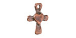 Mykonos Antique Copper (plated) Cross w/ Heart Focal 15x21mm