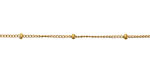 Waterproof 18K Gold PVD Plated Stainless Steel Satellite Chain, 5' Package