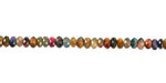 Tiger Eye Multi Rainbow (dyed) Faceted Rondelle 2x4mm