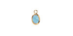 Capri Crystal Oval Drop in Gold Finish Bezel 6x8mm