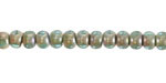 Czech Glass Island Blue AB w/ Antique Silver Trica Beads 4x5mm