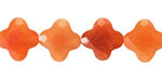 Red Aventurine Faceted Quatrefoil 13mm