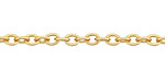 Satin Hamilton Gold (plated) Round Wire Cable Chain, 5' Package