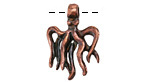 Mykonos Antique Copper (plated) Octopus Charm Focal 17x23mm